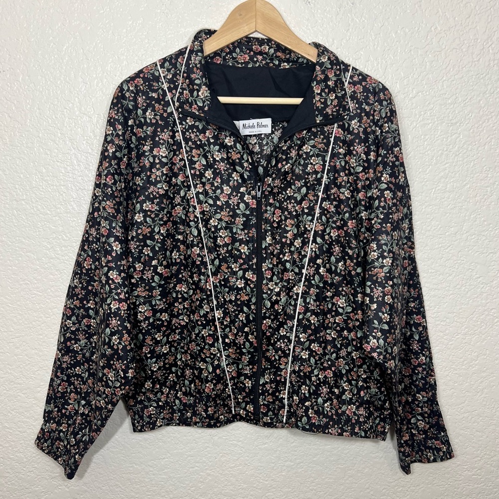Vintage 90’s Michele Palmer Cottagecore Prairie Mini Floral Print Cotton Jacket
